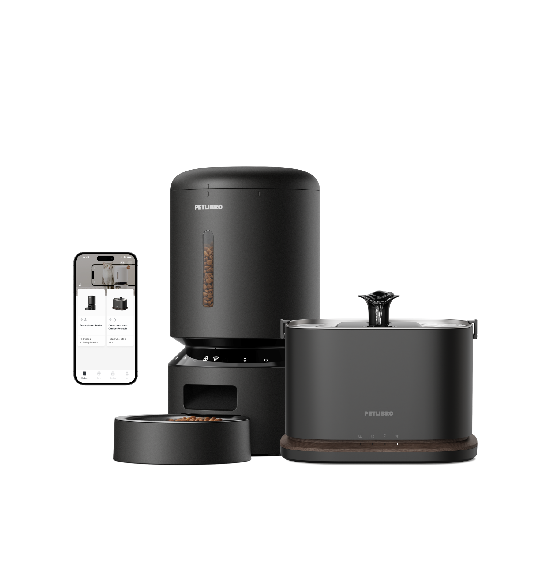 Granary Smart Feeder & Dockstream 2 Smart Fountain