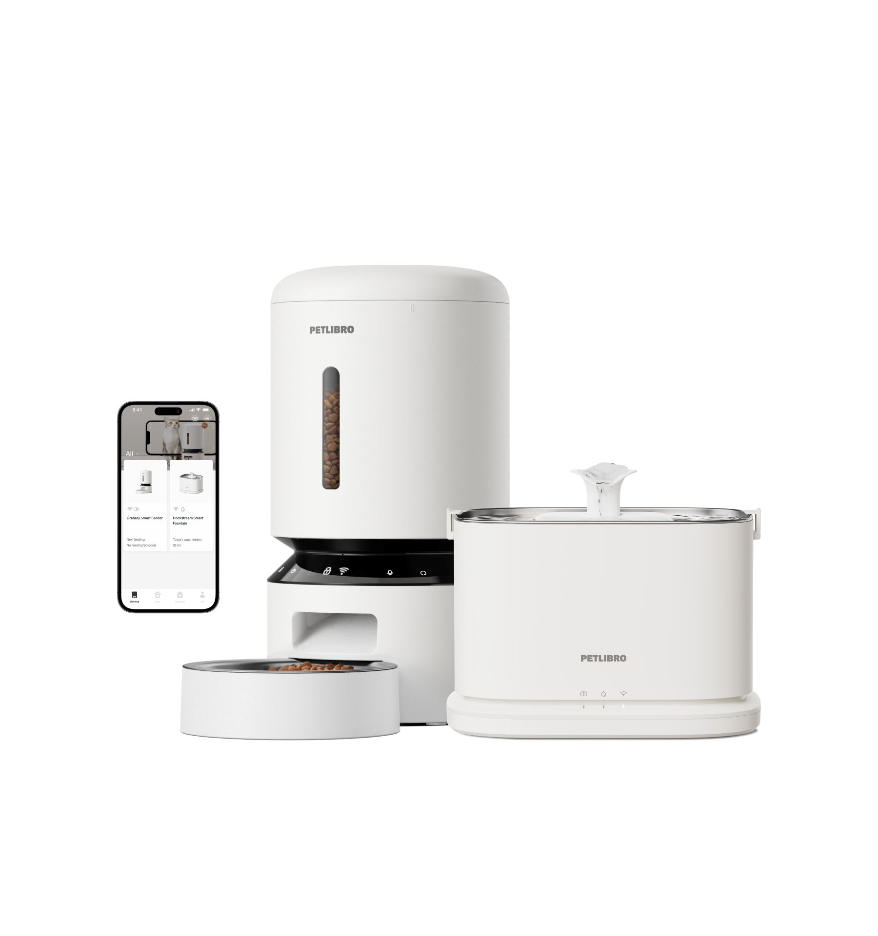 Granary Smart Feeder & Dockstream 2 Smart Fountain