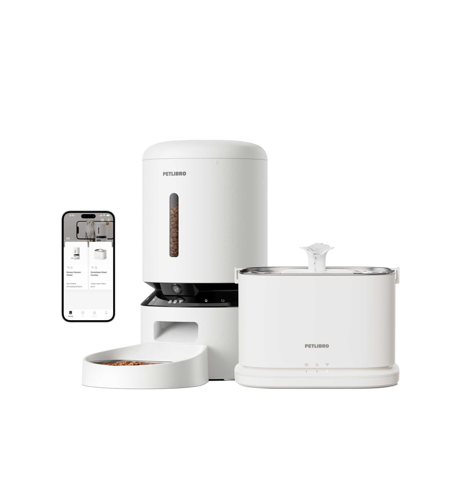 Granary Smart Camera Feeder & Dockstream 2 Smart Fountain