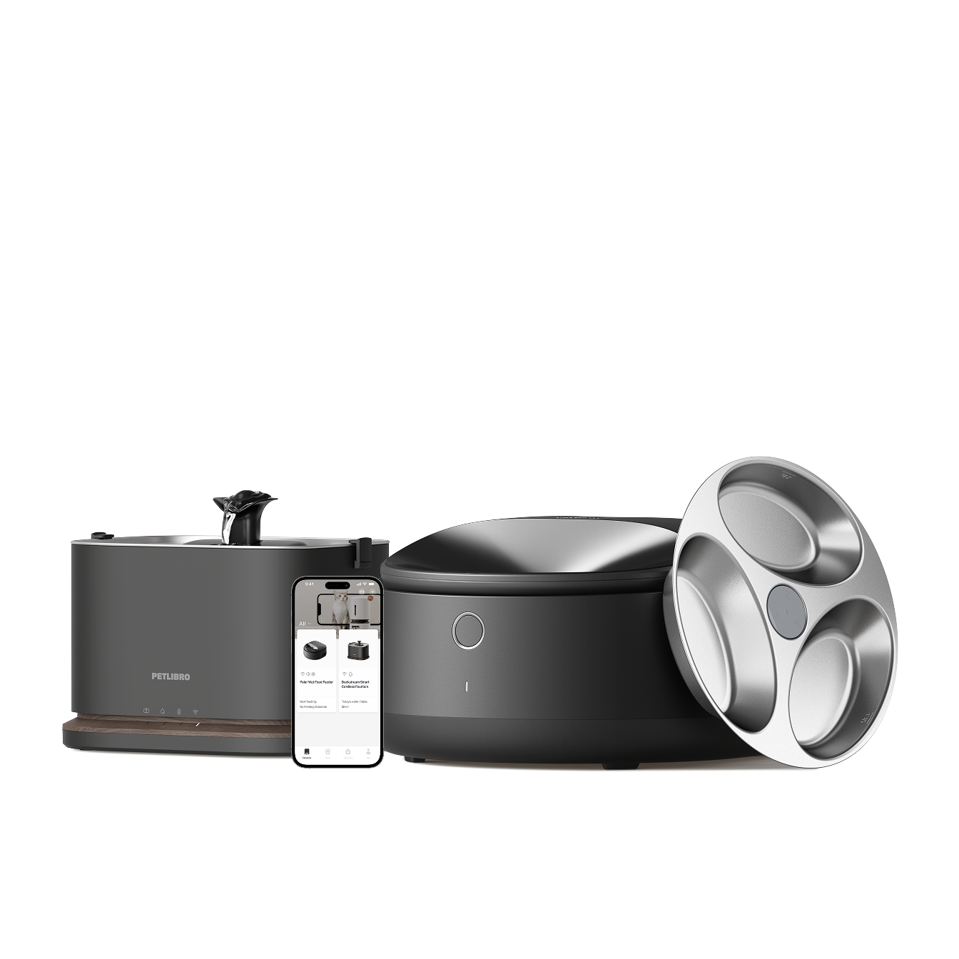 Polar Smart Wet Food Feeder & Dockstream 2 Smart Fountain